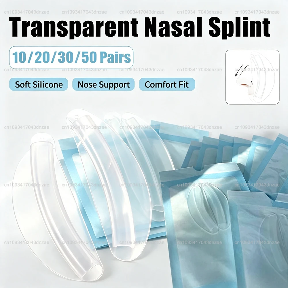 Medical Septoplasty Silicone 10-50Pairs Transparent Nasal Splint Hospital Consumables Internal Nasal Airway Splint Sterilization