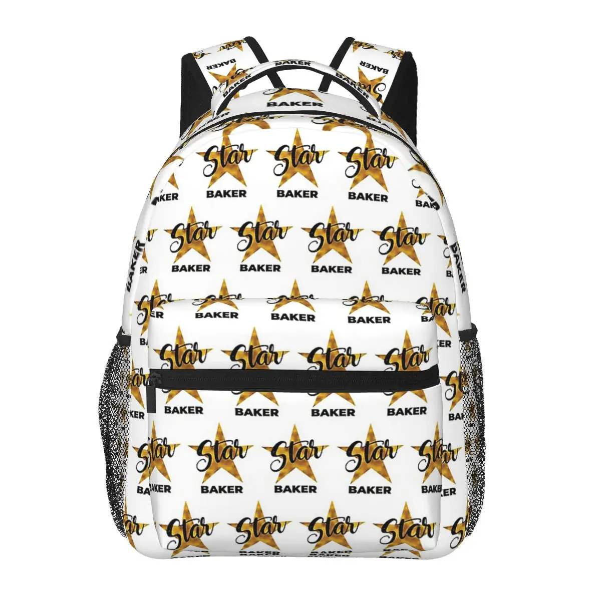 Star Baker Gold Studentenrucksack, Schultasche, Wandern, Reisen, Tagesrucksack für Männer und Frauen, modische Büchertasche, Umhängetaschen