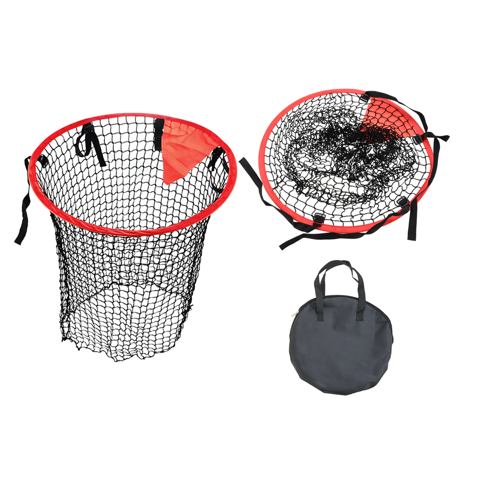 Diameter 45cm Light Foldable Top Bins Corner Soccer Goals Target Training Net & Carry Storage Bag for Football Shooting Accuracy