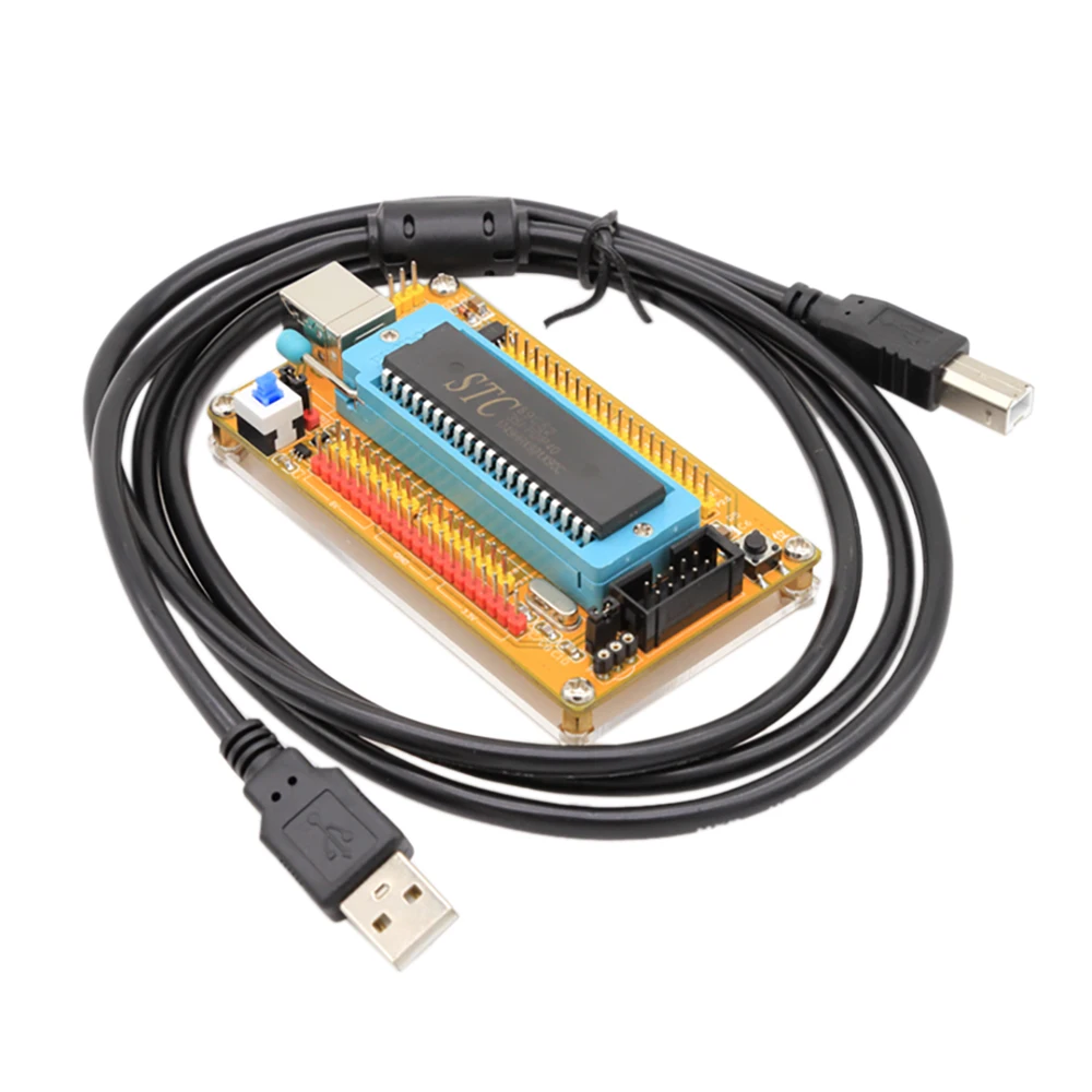 51 Single Chip Microcomputer Minimum System Board STC Main Control Board Support ISP With USB Cable