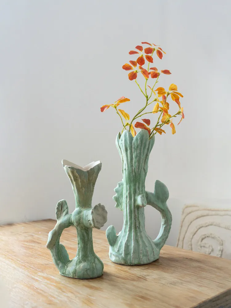 Ornament Antique Ceramic Flower Ornaments Art Hotel Homestay Model Room Dining Table High-end Niche