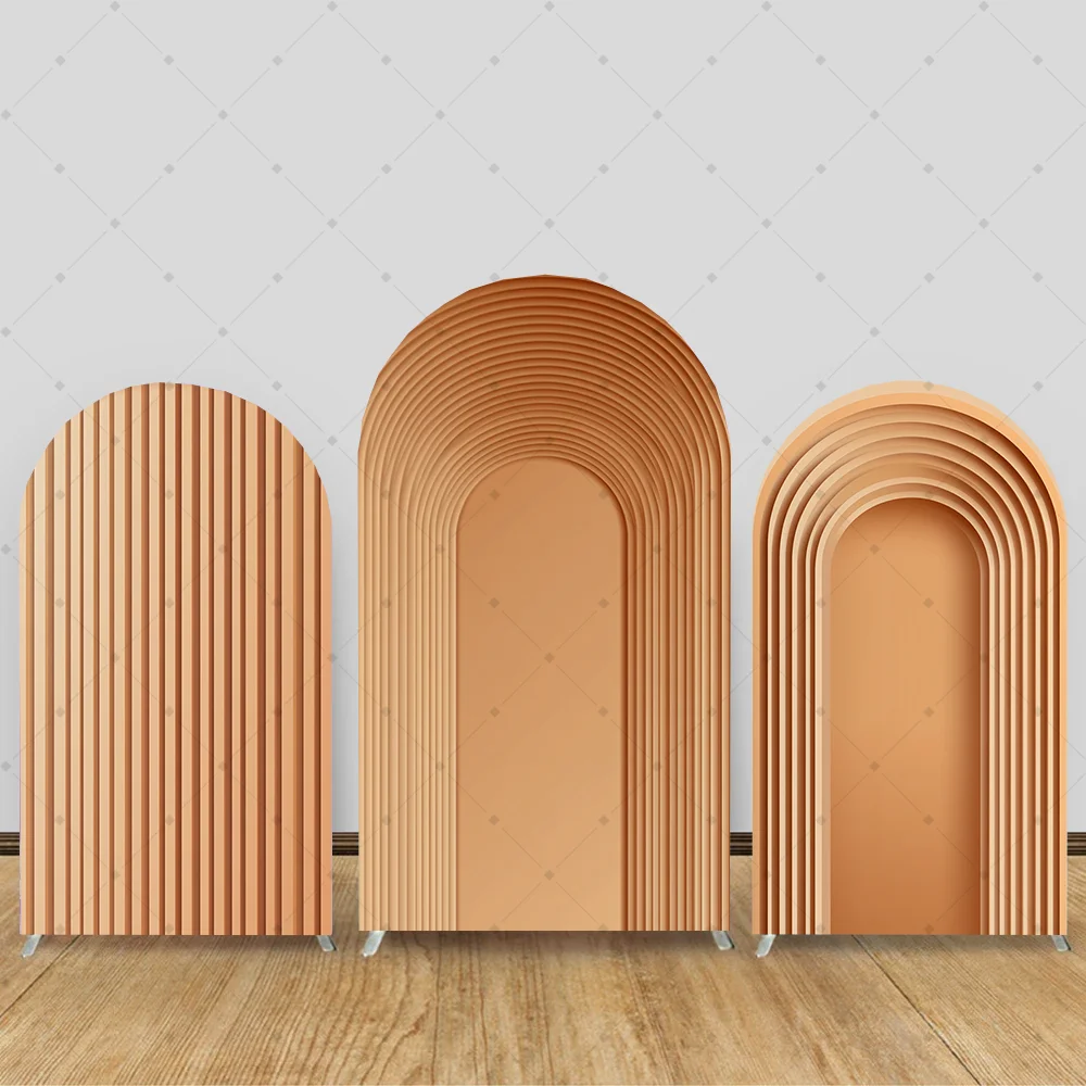 

Custom 2-Sided Solid Color Rainbow Brown Stripes Birthday Party Baby Shower Cover Chiara Arch Background Decor Backdrop