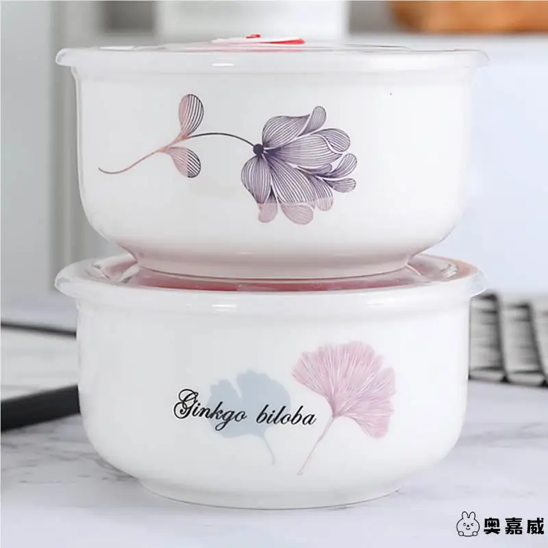 Microondas Se Cerc Bowl Fiambrera con tapa Frie Sed Sopa Bowl Envase de comida para llevar Fiambrera de oficina Fren