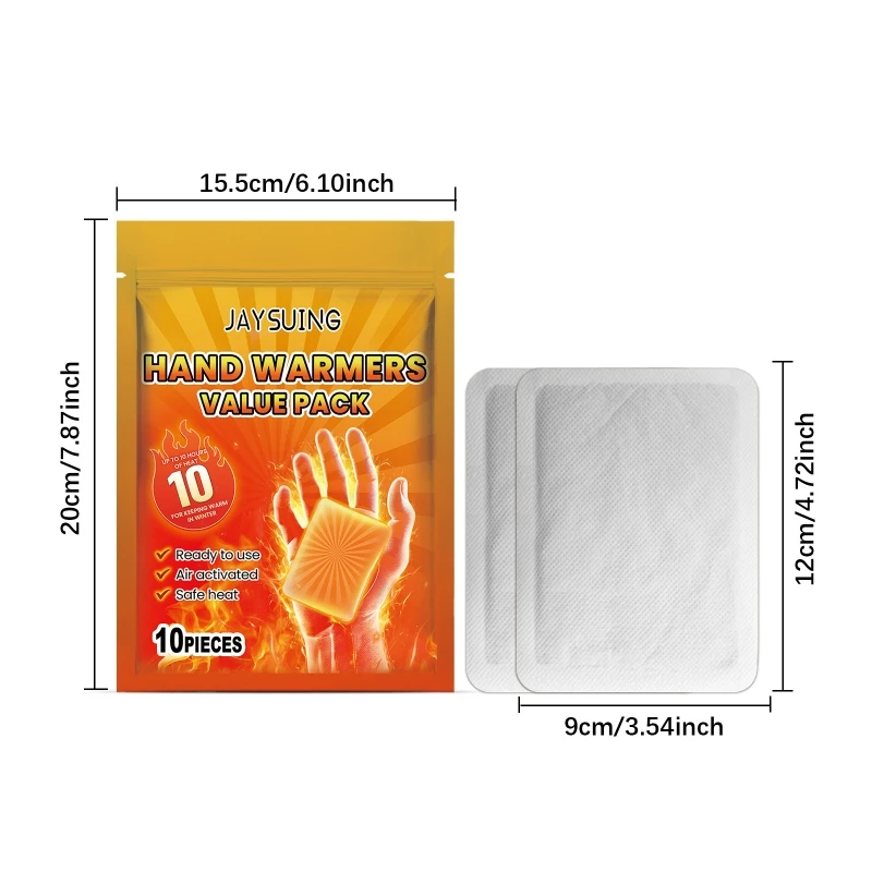 Hand Heat Packs,10PCS, Quick Heat Hand Warmers Heat Pads for Winter Sports and Daily Use Hand Warm Pads H7EA