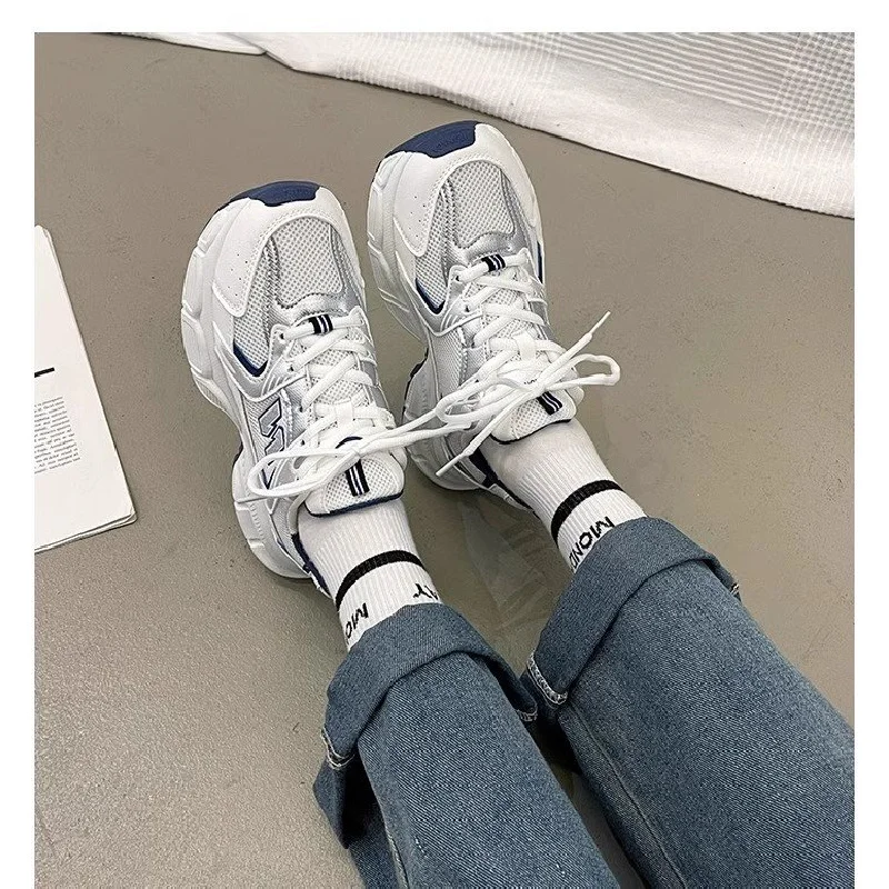 Women's Fashion Dad Shoes -Platform Mesh Running Sneakers，Breathable Casual Sports Shoes for Students，Everyday Training Shoes ​ image 5
