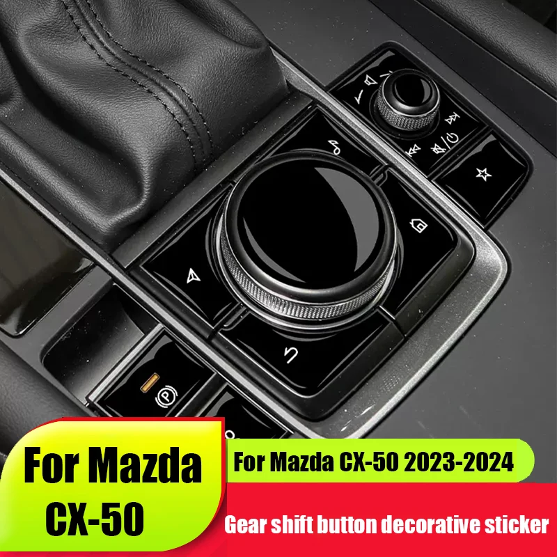 For Mazda CX-50 2023 2024 Central control gear button film for interior protection Car sticker modification