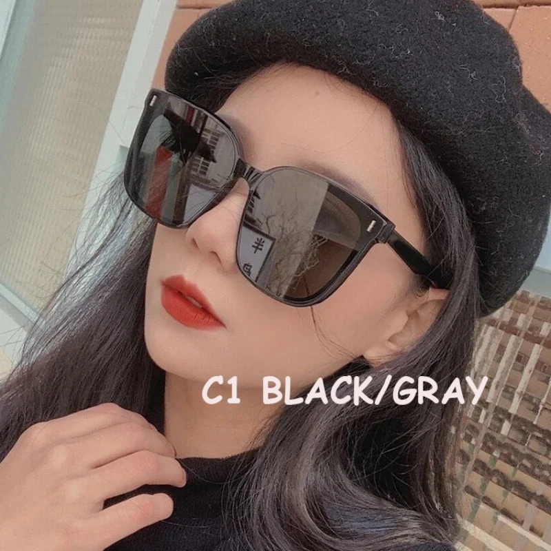 Korean Fashion Square Sunglasses Women Men Retro Beach Eyewear