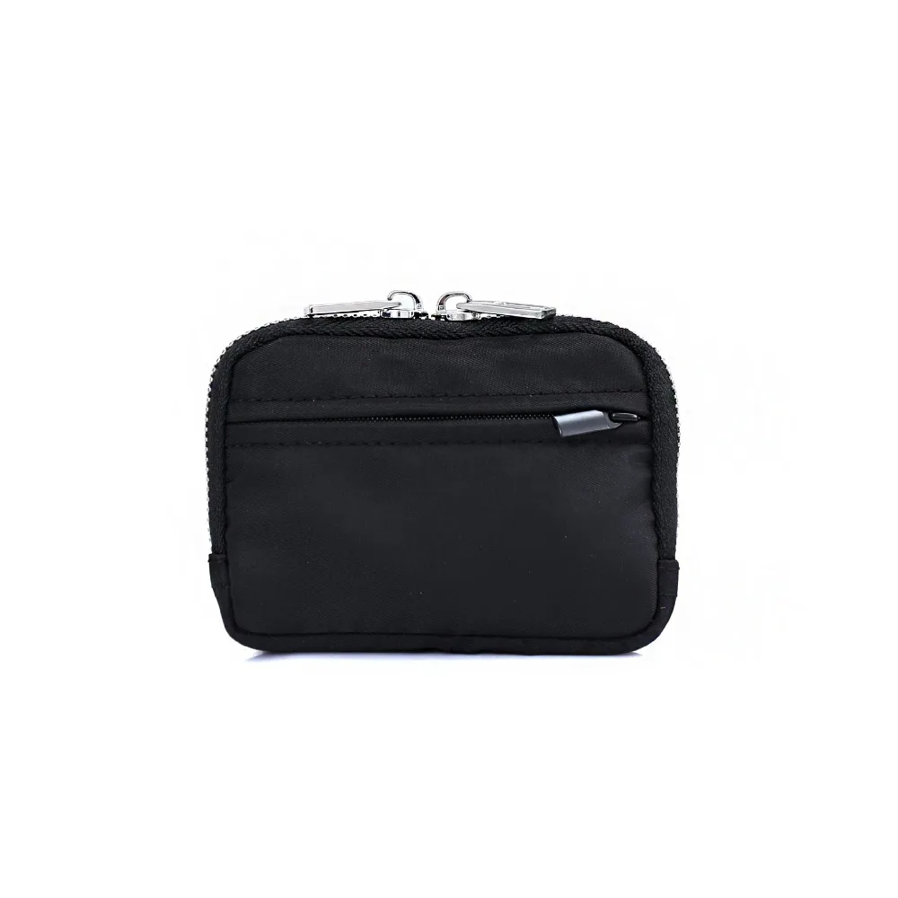 

Square Portable Nylon Coin Purse RFID Anti-theft Card Holder Men Wallet Lightweight Korean Style Mini Earbuds Storage Bag Travel