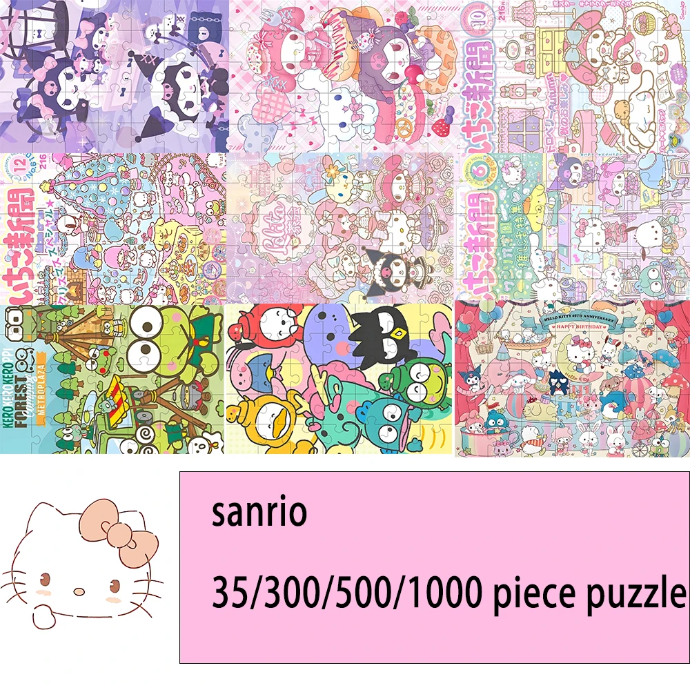 

sanrio family jigsaw puzzle 35/300/500/1000pieces gift， hello kitty，Badtz-maru，Pom Pom Purin，kuromi，My Melody，Cinnamoroll