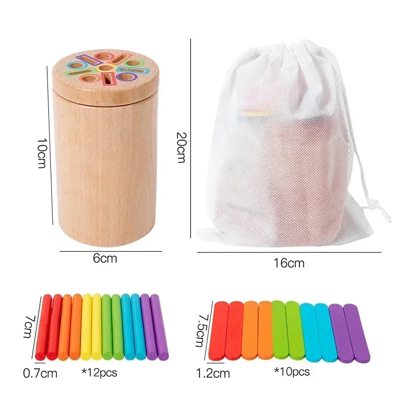 ألعاب مونتيسوري الخشبية، فرز الألوان، ألعاب محركات دقيقة، ألعاب حسية متطابقة، ألغاز تعليمية مبكرة للأطفال الصغار