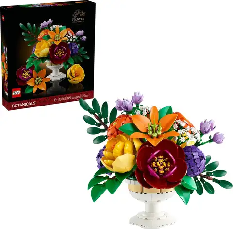 LEGO 10345 Secret Realm Flower Bed Eternal Flower Bouquet Building Blocks Toy Set Plant Bouquet Series Creative Ornament Gift
