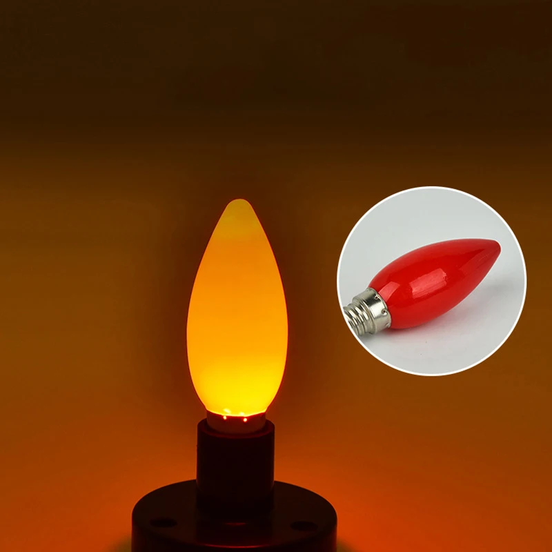 テンプル、ルタル電球、e12、e14、ddhaビーズ、装飾ランプ用のLEDキャンドルランプ、1個