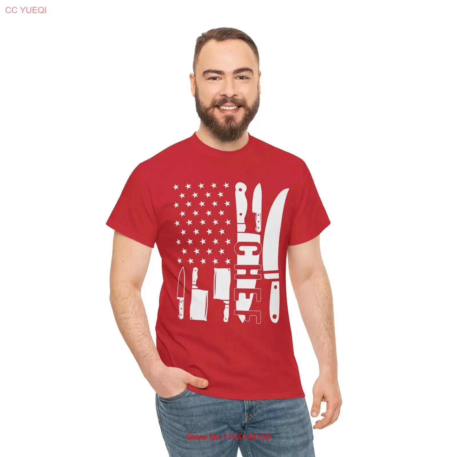 Funny Kitchen T Shirt Will Cook for Food Culinary Chef American Flag vintage Washed Comfortable Casual fashion graphic homme