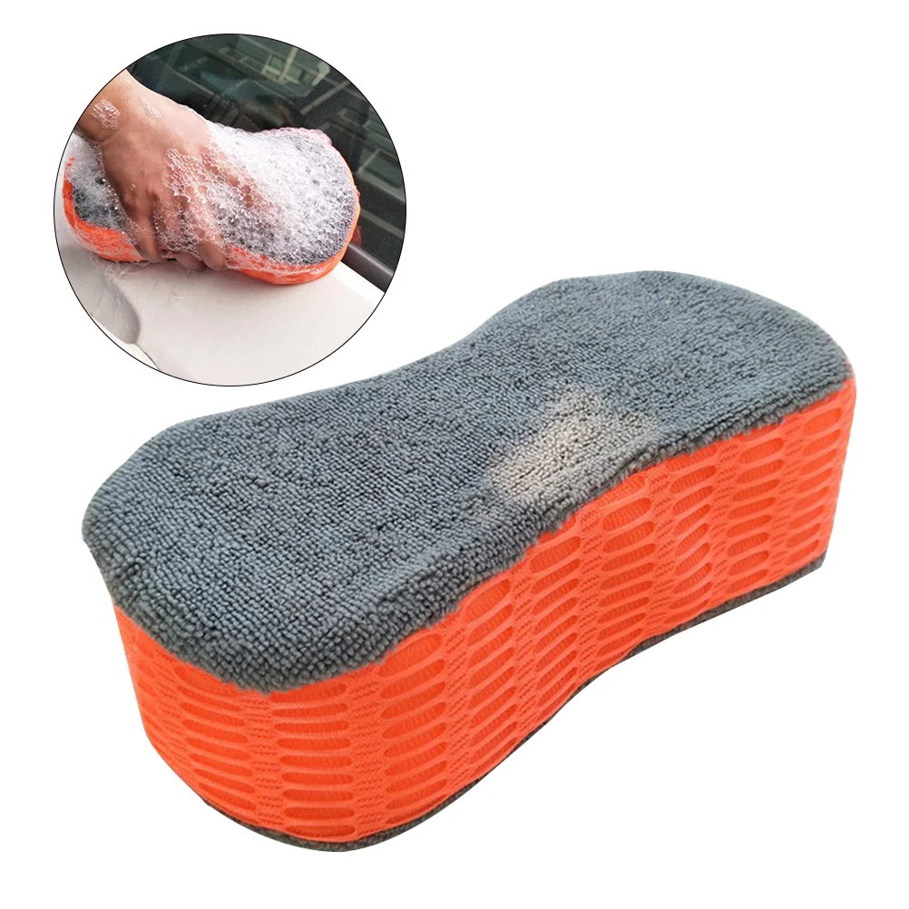 Car Wash Sponge Extra Large Cleaning Honeycomb Coral Car Orange Thick Sponge Block Car Home Supplies Auto Wash Tools Everyday