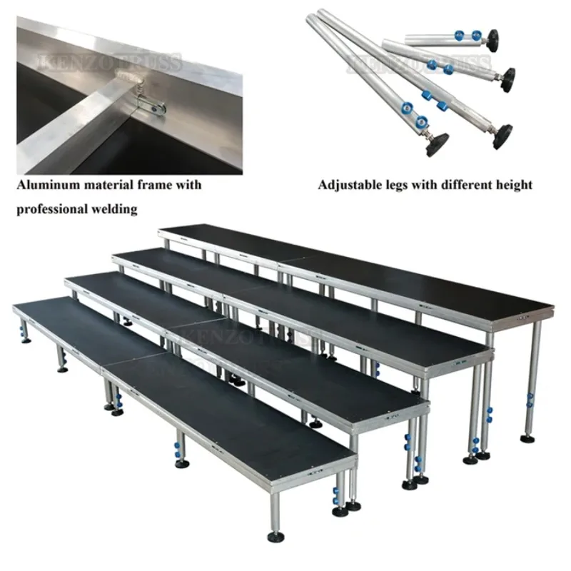 【Durable Using】Aluminum Foldable Bleacher Riser Stage Choral Desk For Sale