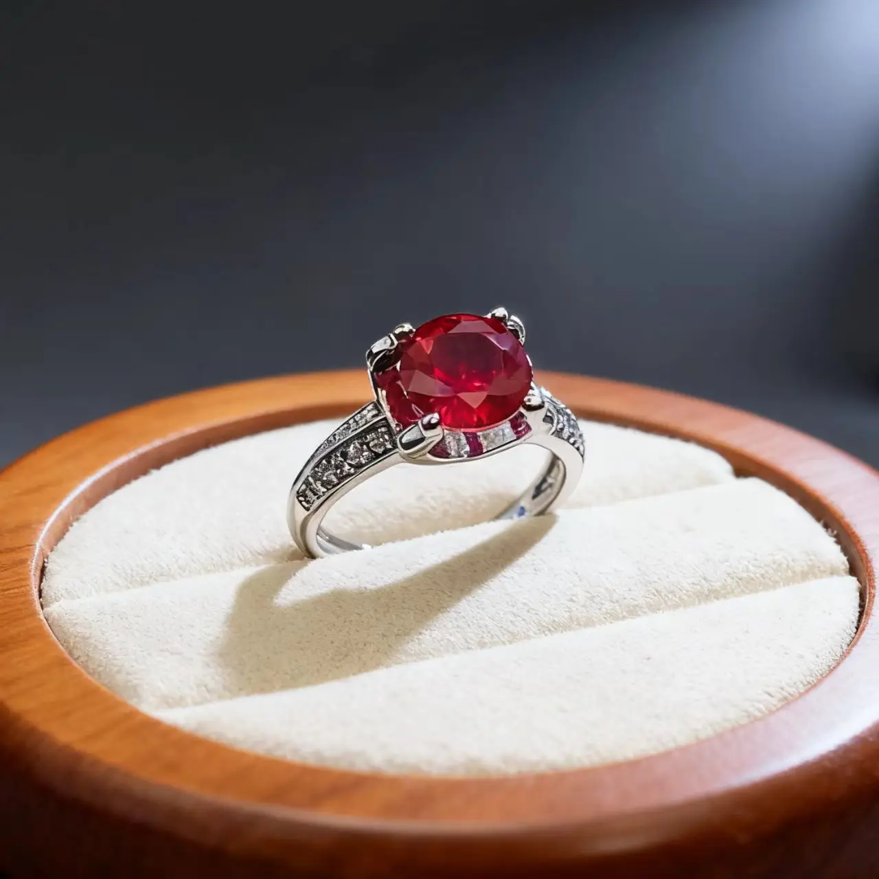 New fashionable and luxurious multi-purpose high-end jewelry piece - imitation 2-carat ruby bull head ring for women