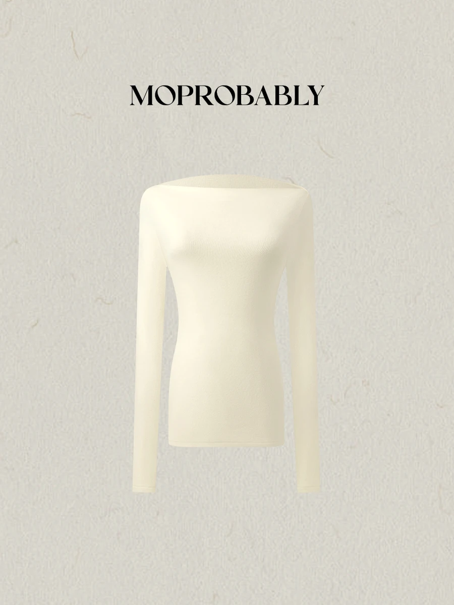 

Женская облегающая базовая футболка с длинным рукавом Li Ynuo Moprobably: повседневный модный базовый слой для ношения под одеждой