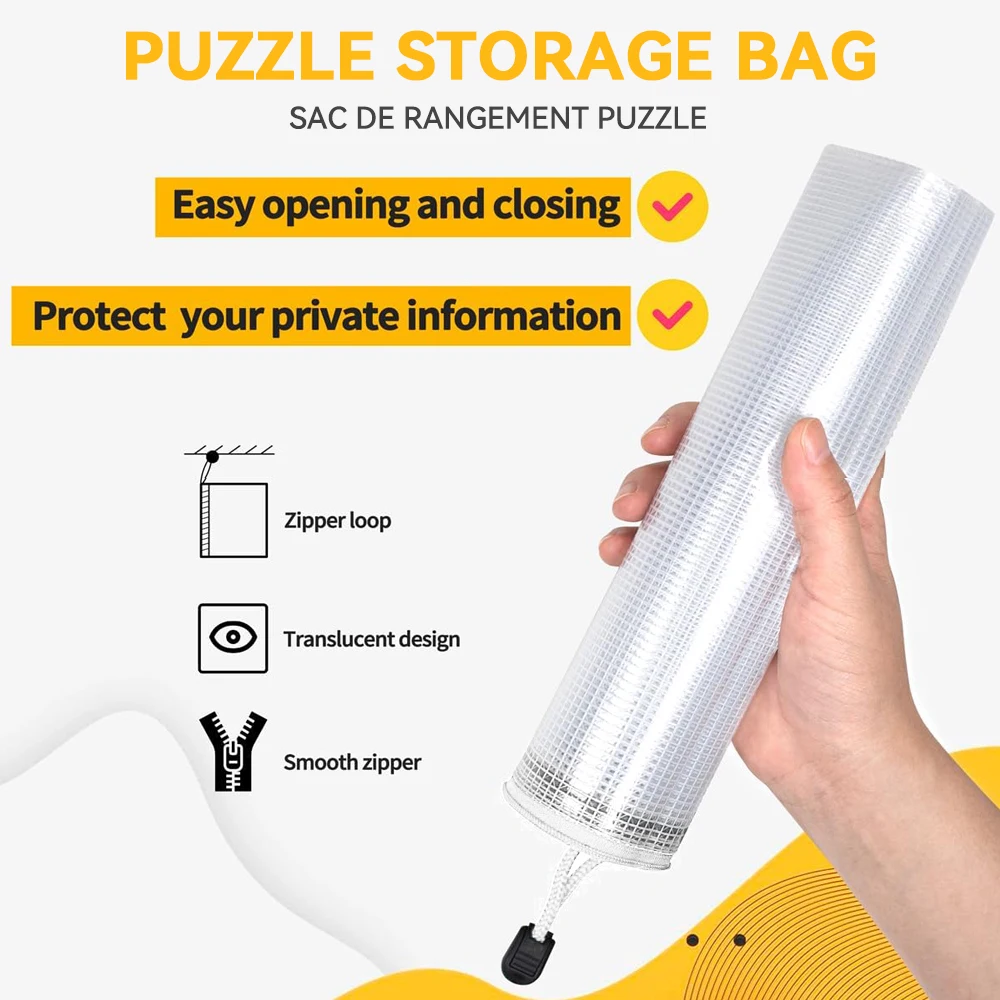 منظم غرفة الأطفال لحقيبة تخزين ألعاب الألغاز ولوحة مكعبات البناء، جيب بسحاب للمدرسة والمنزل والمكتب والسفر