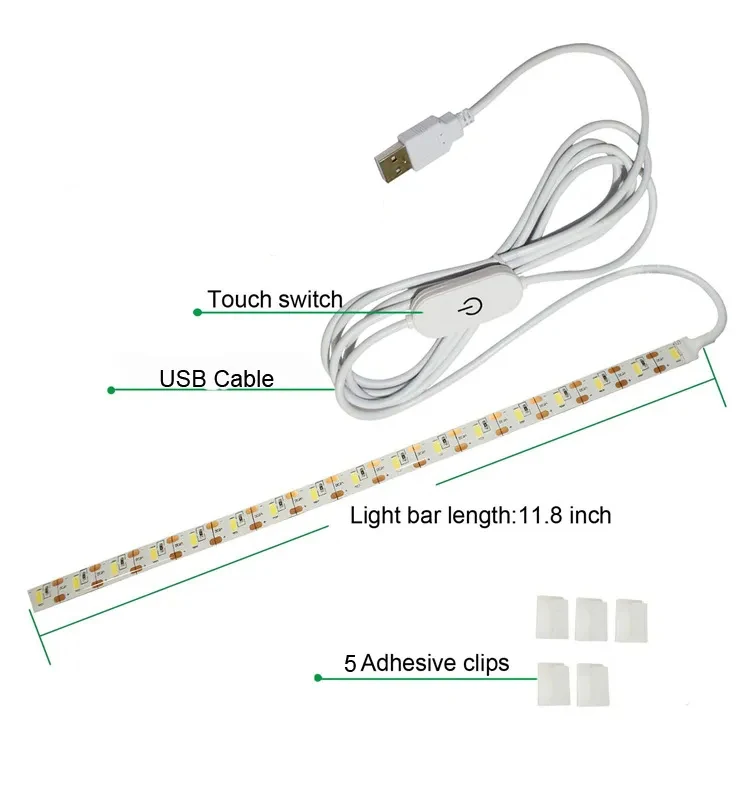 5V USB lodowa opaska zimna 30cm maszyna do szycia opaska świetlna LED elastyczna lampa neonowa przemysłowa maszyna pracująca dotykowe światło LED