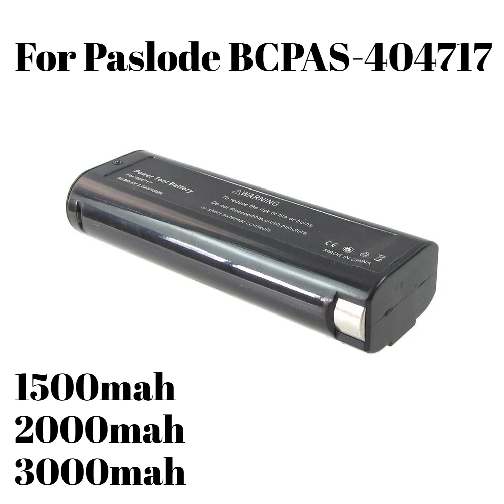 

Replacement for Paslode BCPAS-404717 6V 3000mAh Ni-Mh Rechargeable Battery for IM350 IM350+ IM65 IM65A Cordless Nail Gun
