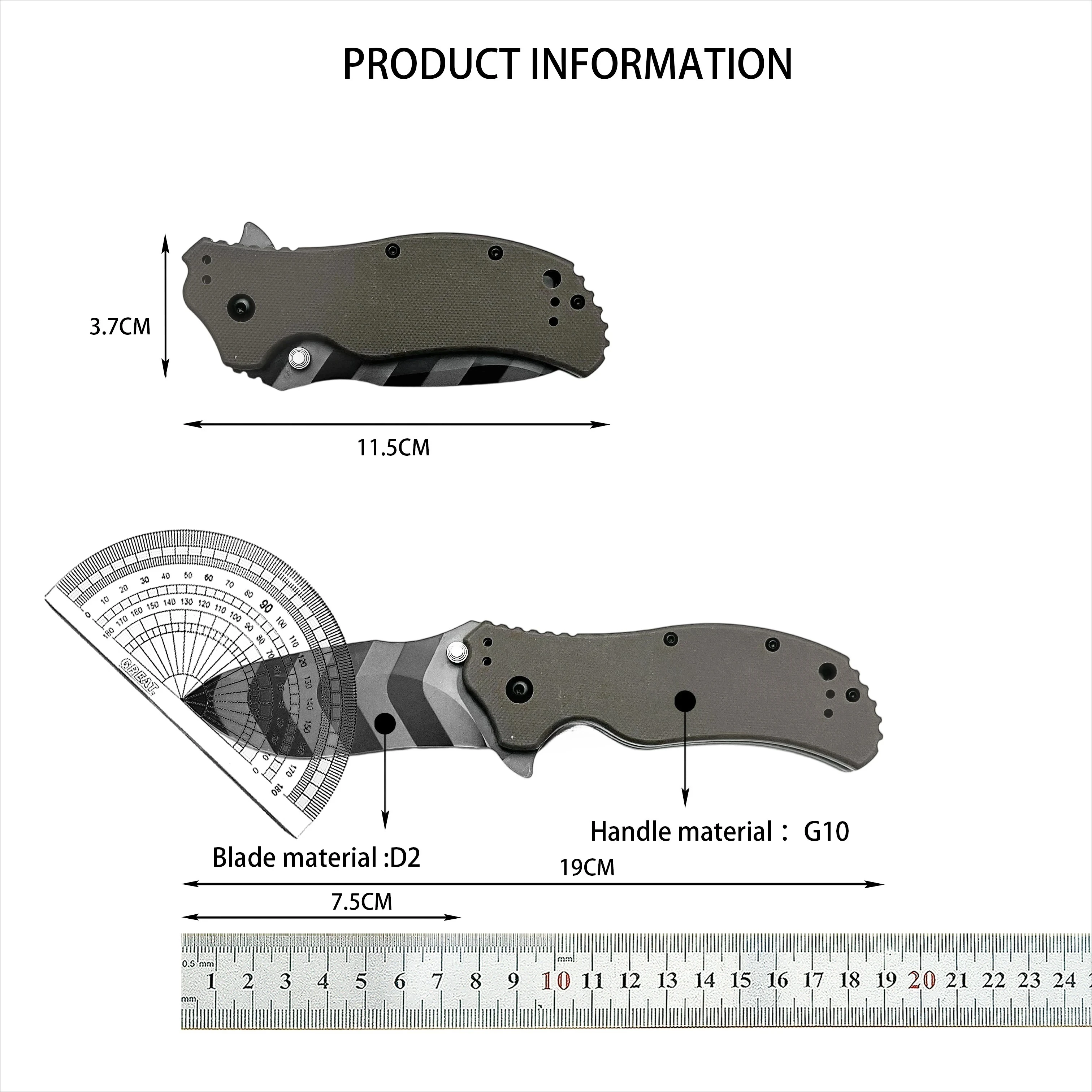 0350 سكين جيب قابل للطي في الهواء الطلق الترفيه تسلق الجبال الرحلات الشواء الدفاع عن النفس تسلق الصخور أداة المرافق المحمولة #6