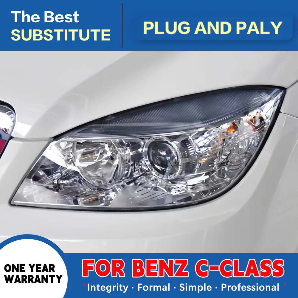 

12V Xenon HID Car headLights For w204 mercedes benz C-Class W204 2008-2014 Auto Halogen Front Headlamp assembly Plug and play