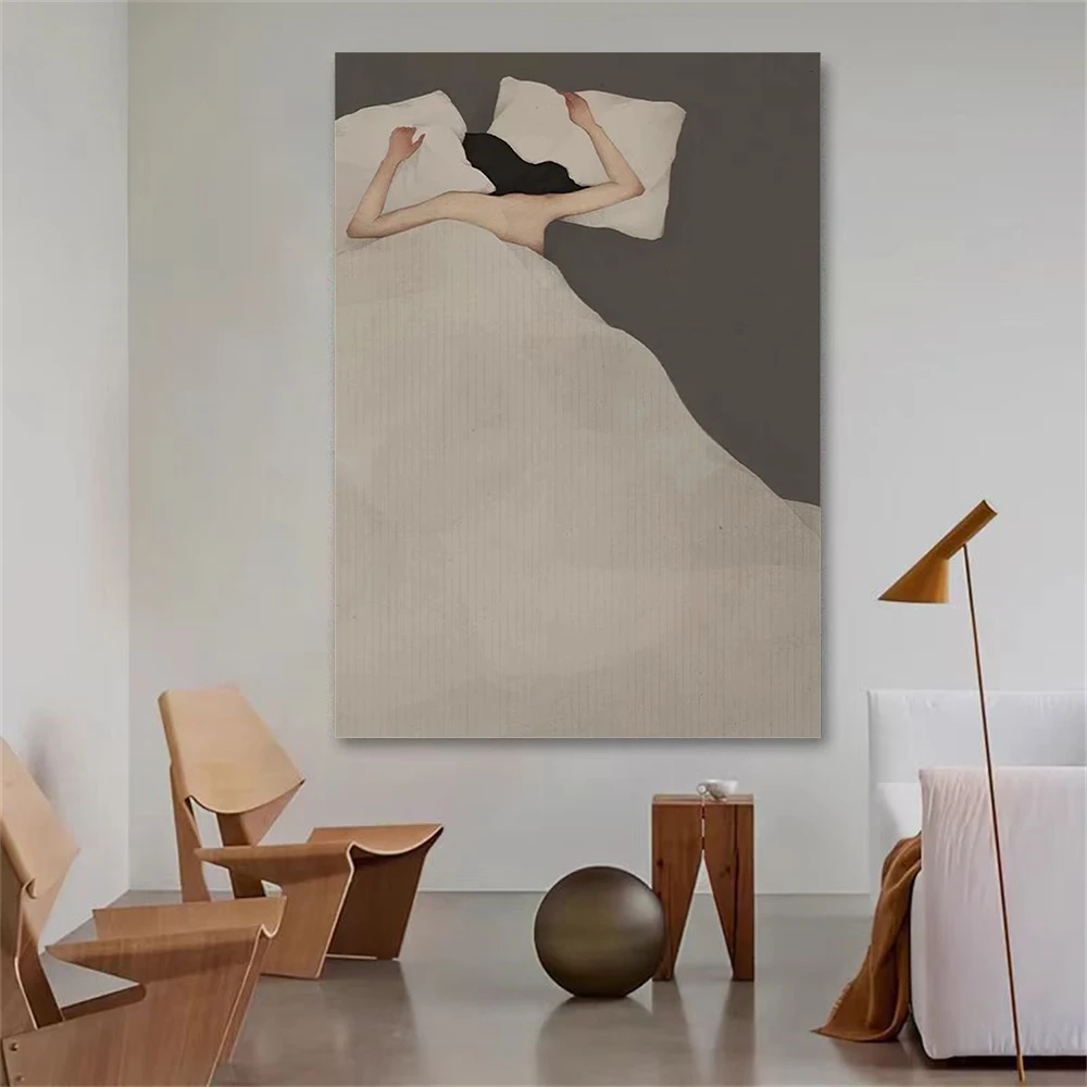 Thick Oil Texture Abstract Wave Art Canvas Painting Hand Painted Oil Painting Wall Decor Mural Art Latest Fashion Decor Painting