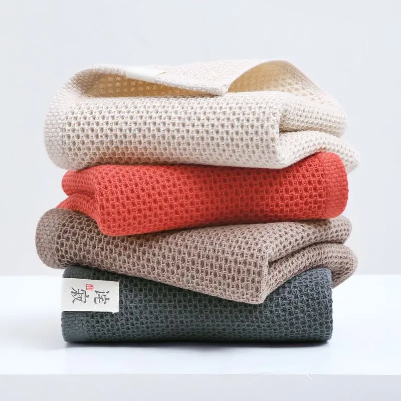 1pc face towel honeycomb design soft waterabsorbing face towels for men women