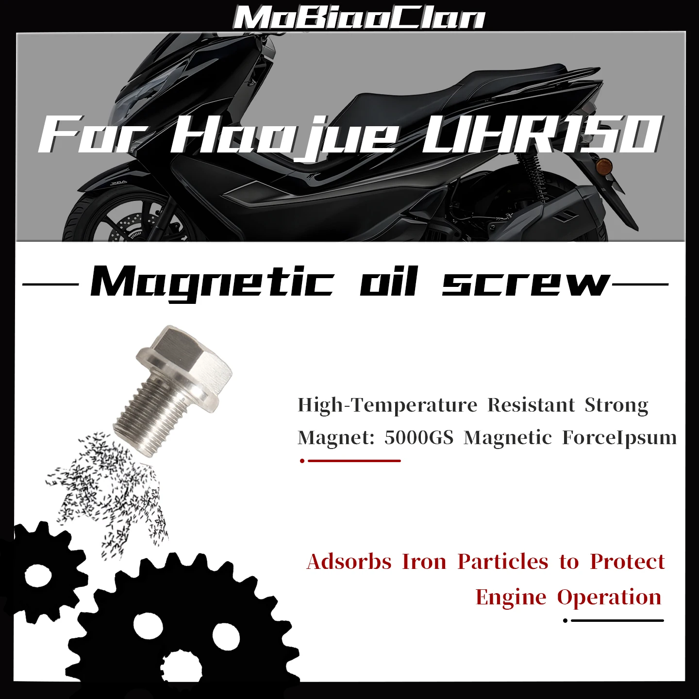 For HAOJUE UHR150 UHR 150 UHR125 Stainless Steel Magnetic Oil Drain Sscrew uhr150 Oil Screw Motorcycle Accessories ﻿