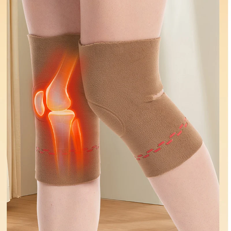 

1Pair Autumn & Winter Warm Knee Brace - Double-Sided Velvet, Thick Fleece for Old Cold Legs, Cold Resistant Knee Sleeve
