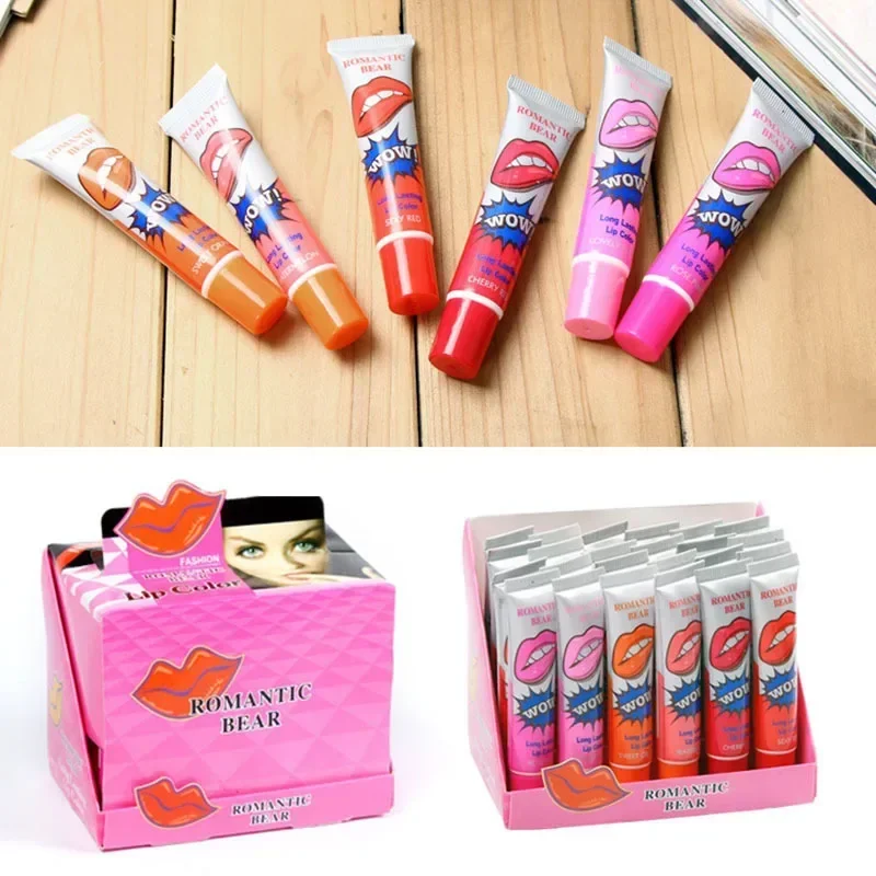 Rasgo batom rasgo brilho labial batom rasgo brilho labial de longa duração à prova dwaterproof água e incolor beleza natural olhar