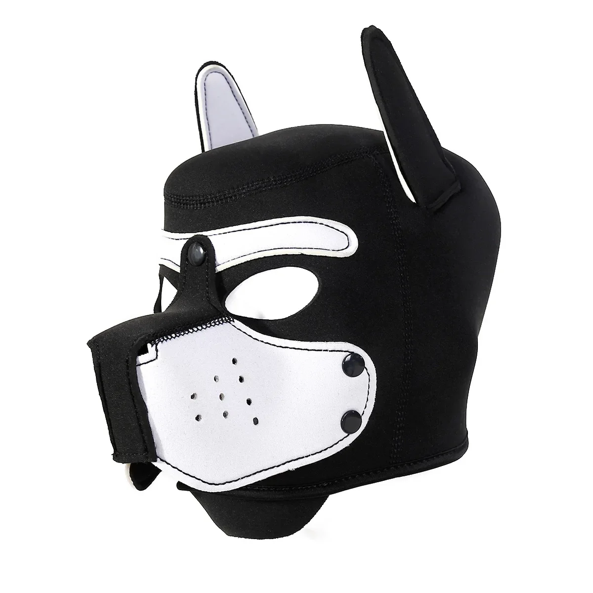 Couvre-chef de chien à trou ouvert exotique, masque de Cosplay pour chiot fétiche, visage complet, capuche pour hommes et femmes, Costumes Sexy de fête de jeu d'halloween