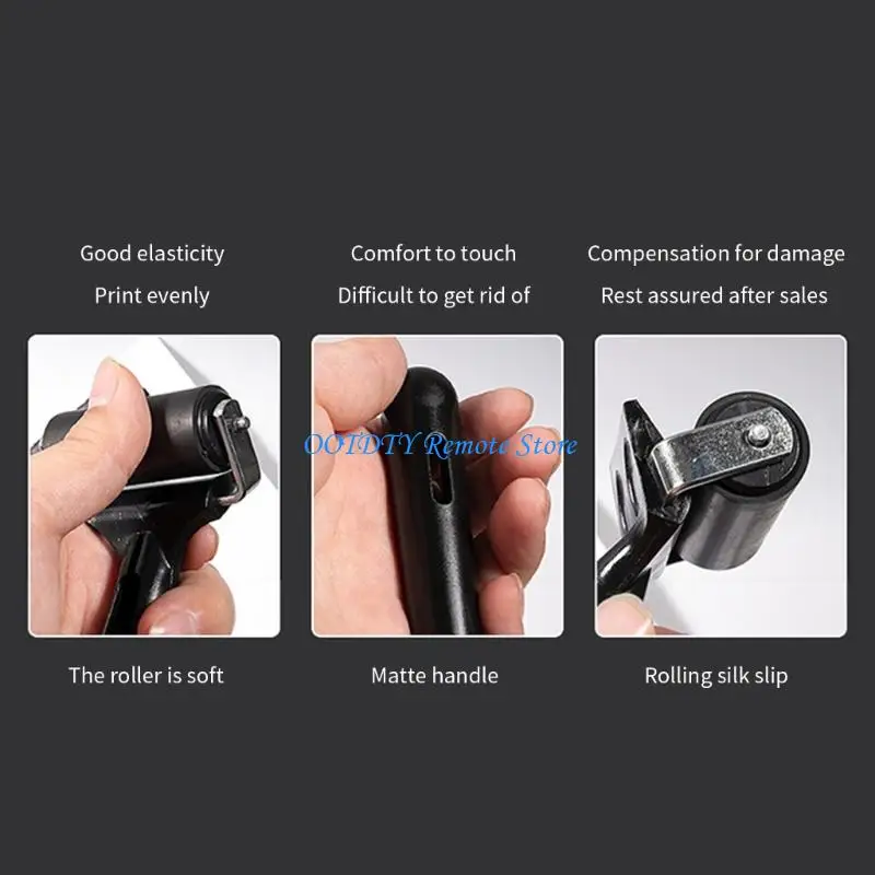 Professional Steel Frame Rubber Roller Multipurpose Art Drawing Roller Tool