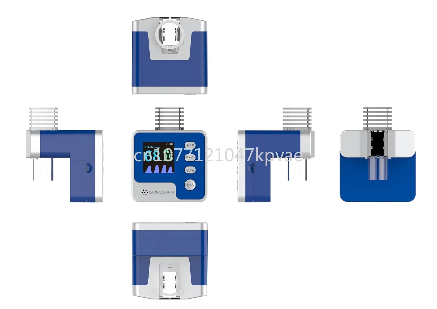 Contec CA10M ETCO2 Monitor - Veterinary Capnograph, LCD Display, Audio-Visual Alarm System, Measure