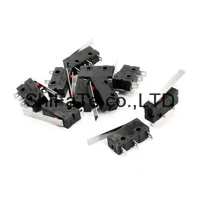 20 Pcs Micro Limit Switch Long Lever Arm SPDT Momentary Miniature Snap Action