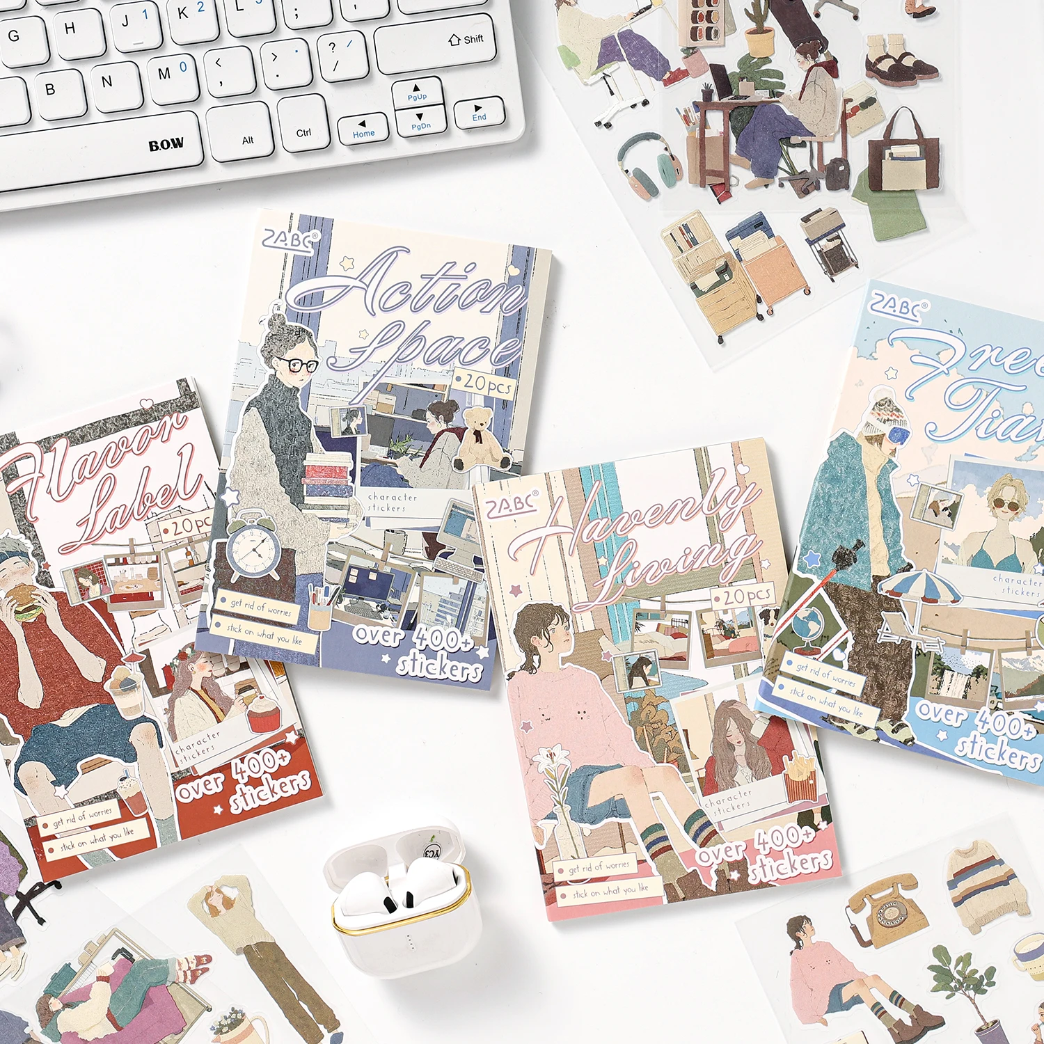20sheets Misty Life Record Series Ins Leisure Home Life Theme Die Cutting Stickers Book DIY Diary Scrapbook Stationery Stickers