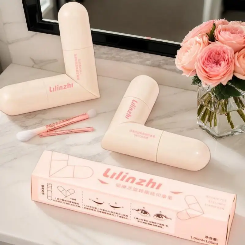 ปากกาอายไลเนอร์แบบหมุนได้พร้อมหัวคู่ในตัวสำหรับเขียนขอบตาอย่างแม่นยำ ติดทนนาน ใช้งานง่าย อุปกรณ์เครื่องสำอาง