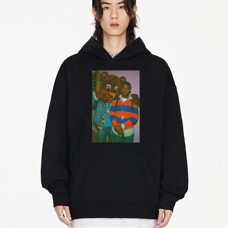 

Rapper Kanye West Album Poster Graphic Hoodie Unisex Harajuku Hip Hop Hooded Sweatshirts Fashion Oversized Loose Pullovers Tops