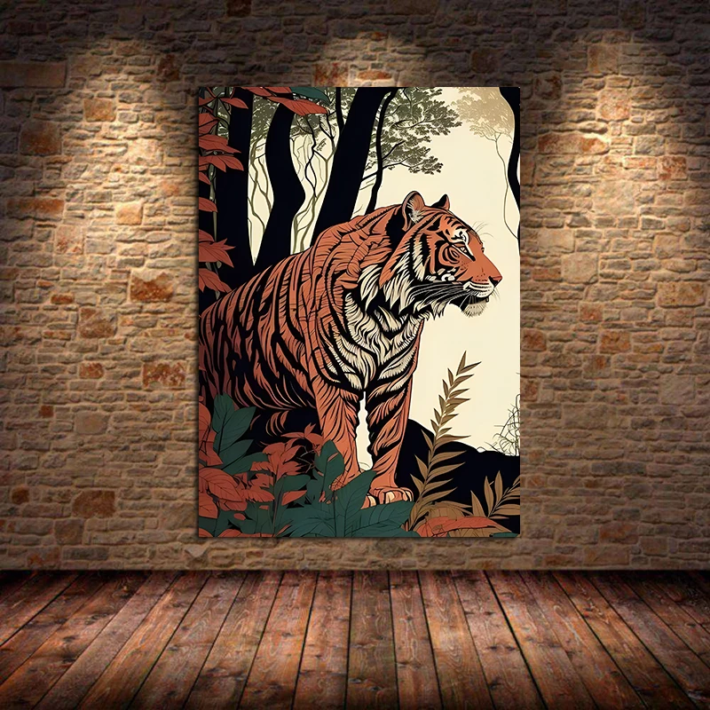 Retro Animals Dragon Tiger Rooster Bull Sheep Rat Ukiyo E Japan Art Poster Canvas Painting Wall Prints Picture Room Home Decor
