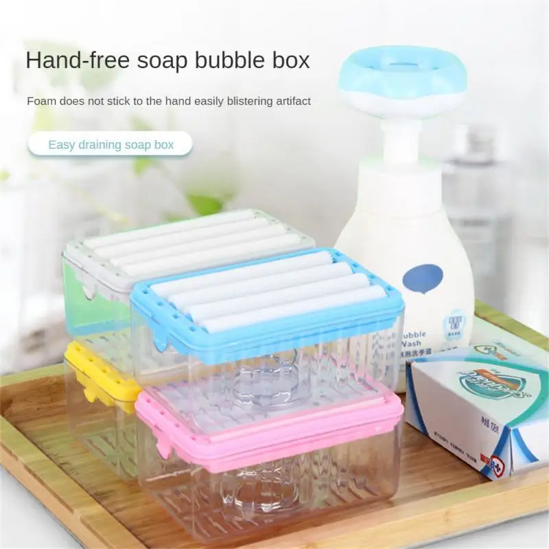 New Usage Roller Type Soap Dish Holder For Bathroom Toliet Soap Box Plastic Storage Container With Drain Water Bathroom Gadgets