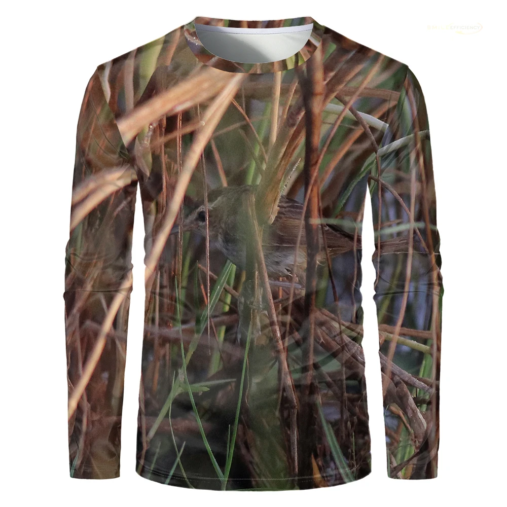 

New Men's Camouflage Forest Hunting T-shirts Outdoor Quick Drying Breathable Hiking Long Sleeve Tees Fishing Camping Sports Tops