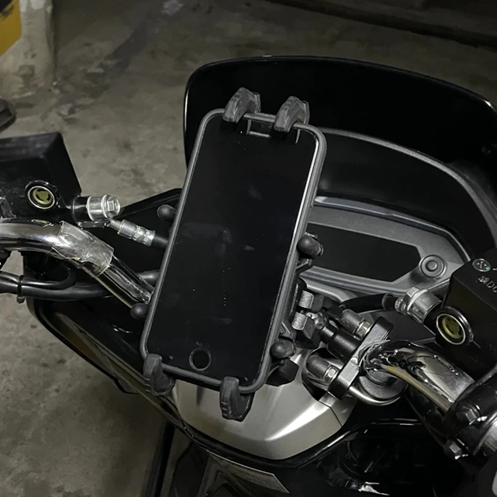 Universal Handlebar Mirror Mobile Phones GPS Holder Adjustable 360° Antidrop Shockproof For 4.7-7 Inch Cell Phone Mount Bracket