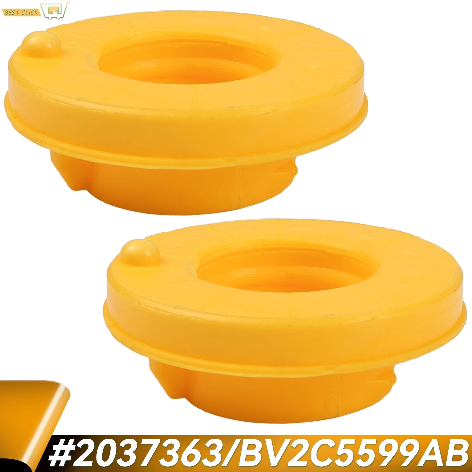 2PCS For Ford Fiesta Mk7 2008-2020 Rear Coil Spring Shock Absorber Rubber Top Mount Strut Bearing Kit BV2C-5599-AB