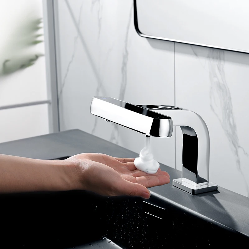 High-quality business office integrated faucet low level indicator, soap dispenser automatic sensor faucet