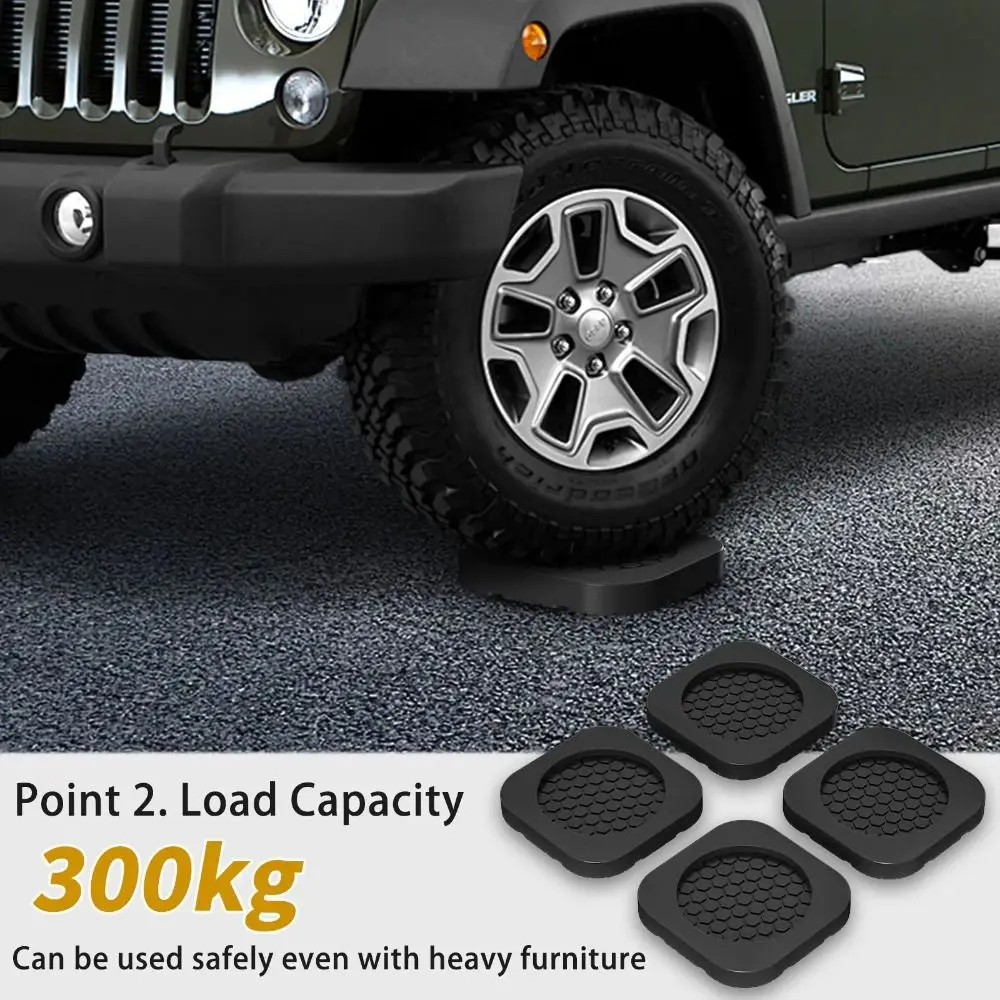 

4Pcs Anti Slip Washer Anti Vibration Feet Pad Shock-absorbing Heightening Washing Machine Foot Pad Silent Dampers