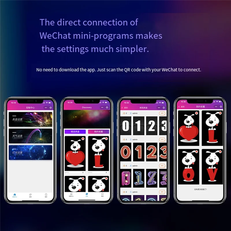 M11K-RGB Nixie Tube Clock IPS Color Screen LED Glows DIY Analog Digital Tube Night Light Desktop Game Home Decor