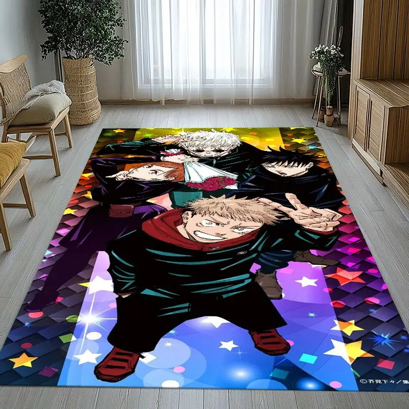 JJK Jujutsu Kaisen Yuji Itadori Anime Large Non-Slip Area Rug,Carpet Mat for Living Room,Bedroom,Playroom & Sofa,Home Decor