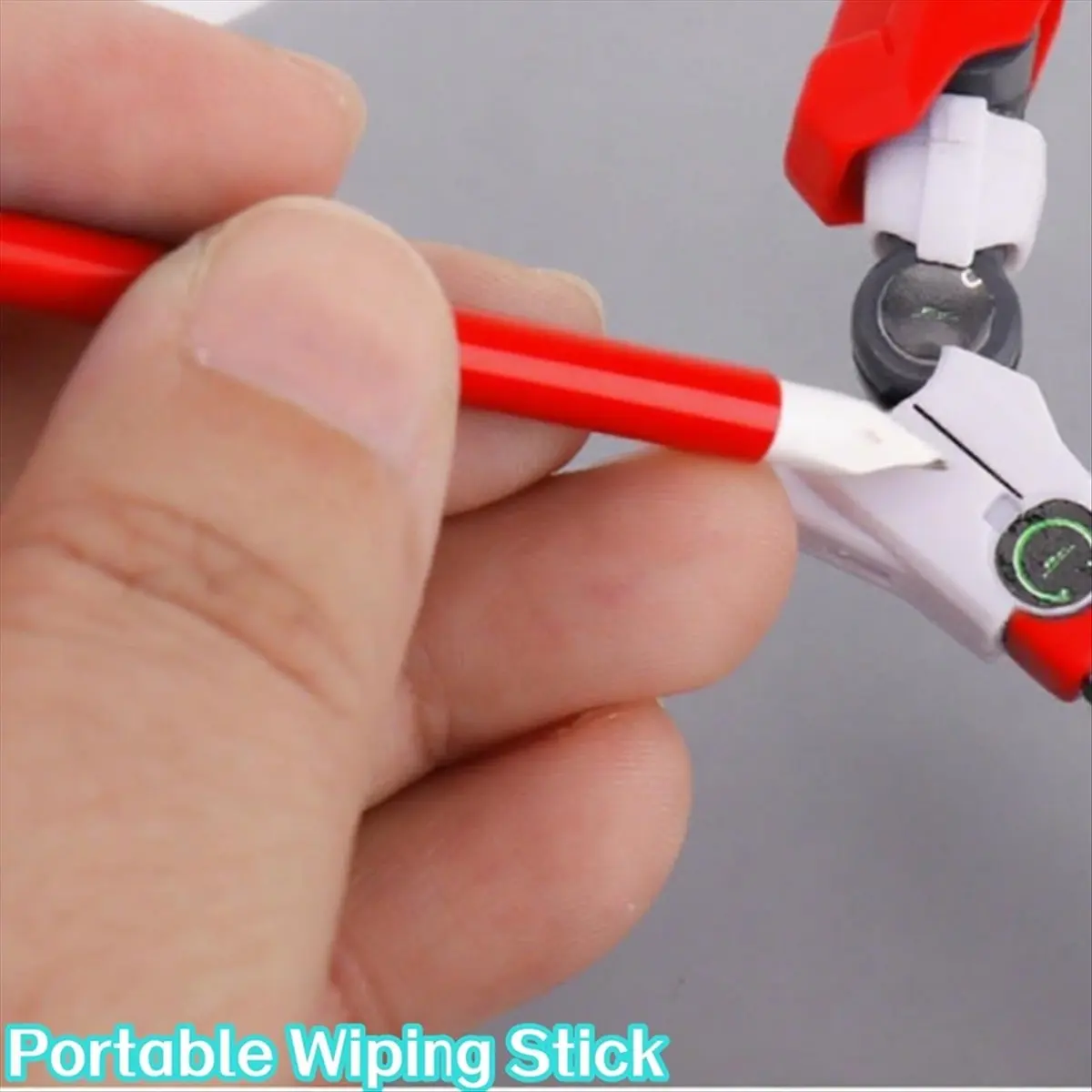 Reliable- 1Pcs Metal Model Wiping Sticks Sturdy Seepage Line Oldening Wiper Pen Wiping Stick Tool with 10 Heads for Model