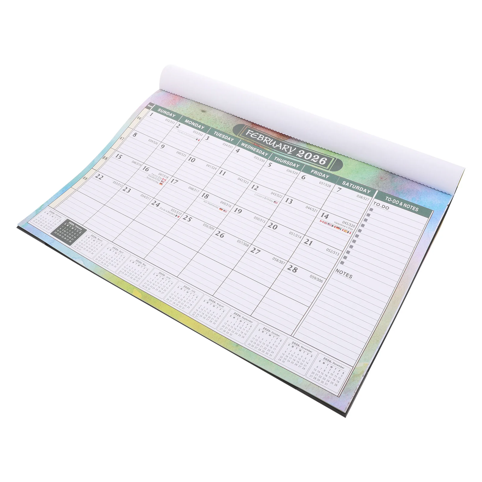 

Wall Calendar 2025.7-2026.12 English Layout Minimalist Design For Office Home School Smooth Writing Surface Full Year