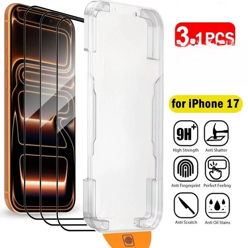 

Easy Install Screen Protectors For iPhone 17 ProMax/17 Pro/17 Air/17 Tempered Glass Anti-Scratch Protective Film For iPhone 17